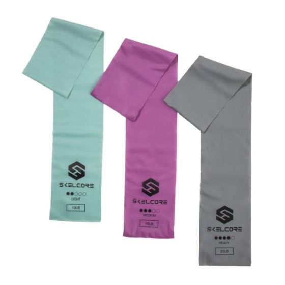 Skelcore 3 Pack 4Ft (1.2M) Tpr Resistance Stretch Band Set