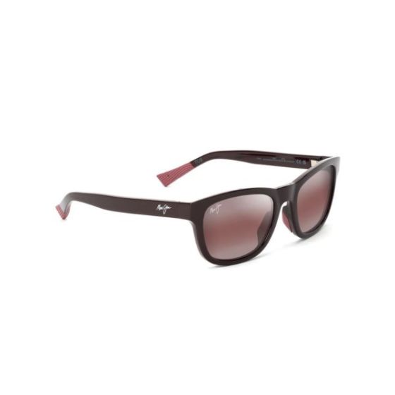 Kapi'i Polarized Sunglasses Shiny Red Frame Maui Rose Lens