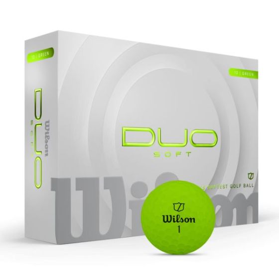 Wilson DUO Soft Green Golf Balls - 1 Dozen