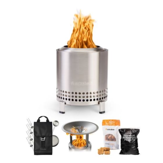 Mesa XL Tabletop Fire Pit Roasty N Toasty Bundle SS