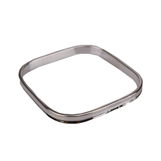 7mm Sterling Silver Plated Square Bangle Bracelet