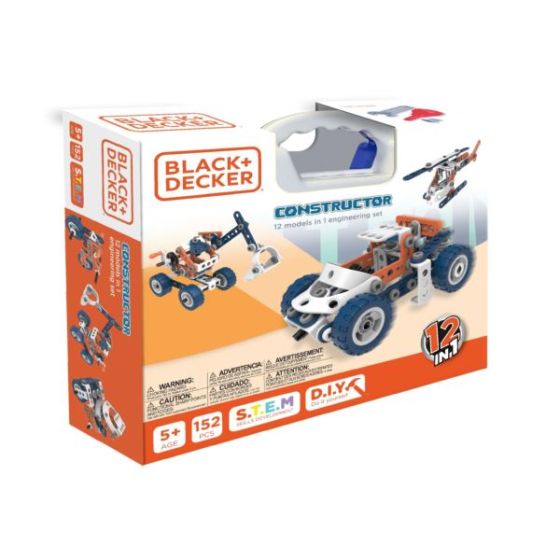 Black+Decker 12-in-1 Engineering Set 152 Pcs