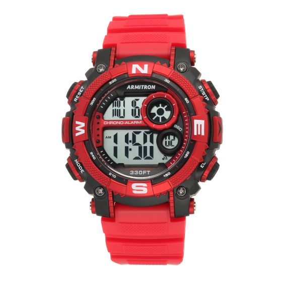 Men's Digital Chronograph Watch - Red/Black