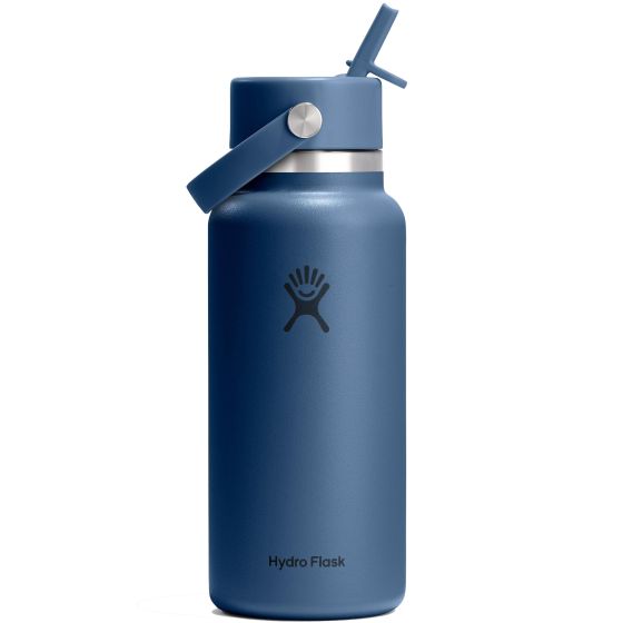 32 oz. Wide Mouth Bottle w/Flex Straw Cap - Harbor Blue