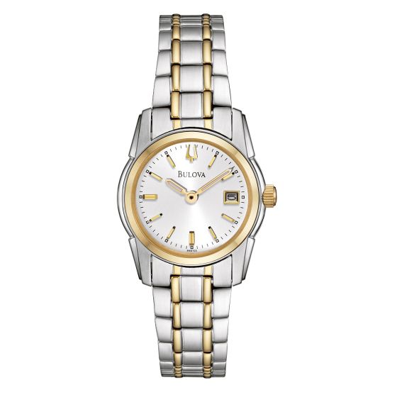 Dress Collection Ladies Two Toned Bracelet Gold/Silver Dial
