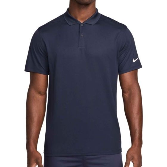 Nike Dri-Fit Victory Solid OLC Men's Golf Polo - Obsidian/White/L