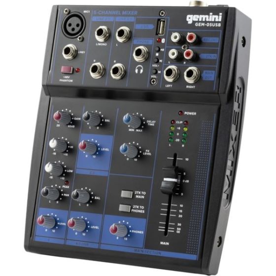 5-Channel BT Audio Mixer, USB Playback