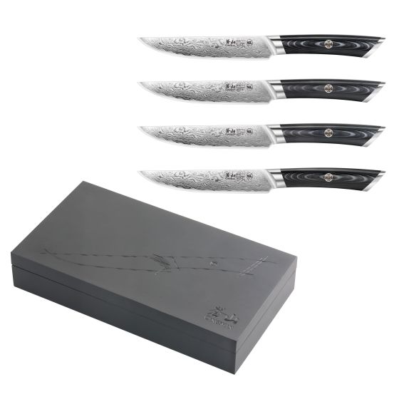 4-Piece Kuro Series Steak Knife Set w/Ashwood Box