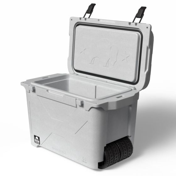 55 QT Wheeled Bison Cooler - White