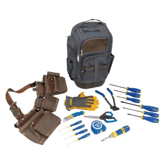 Deluxe General Purpose Tool Set w/Apron & Backpack