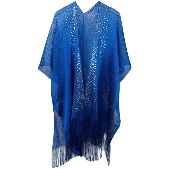 Crochet Kimono with Sequins And Fringe