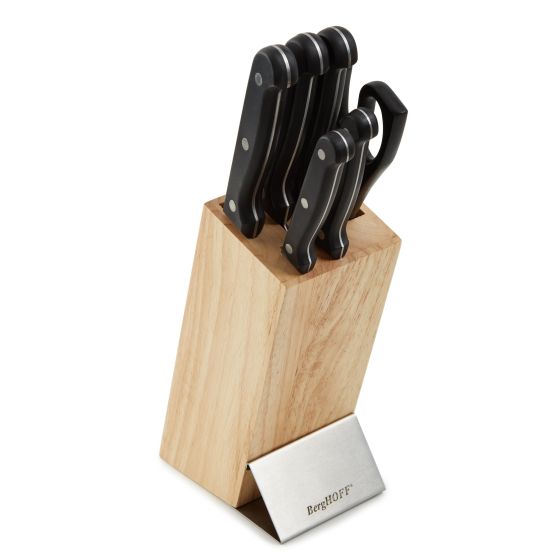 DiNA Pica 7pc Triple Riveted Cutlery Set with Block