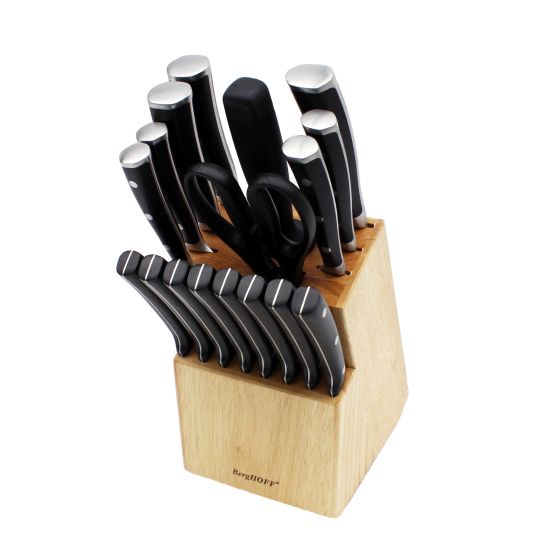 Triple Riveted 18pc Cutlery Set/Block with 8 Steak Knives