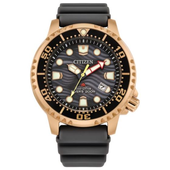 Men's Promaster Dive Gold & Gray Polyurethane Strap Watch Gray Dial