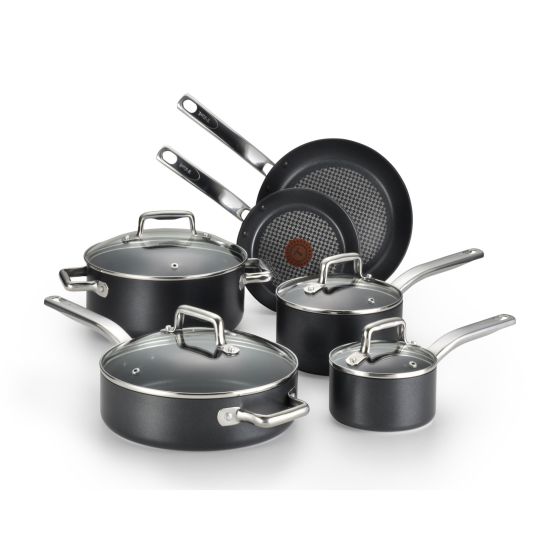 ProGrade 10pc Nonstick Aluminum Cookware Set Black