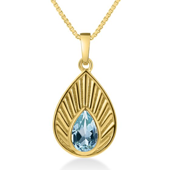 Blue Topaz Aura Necklace
