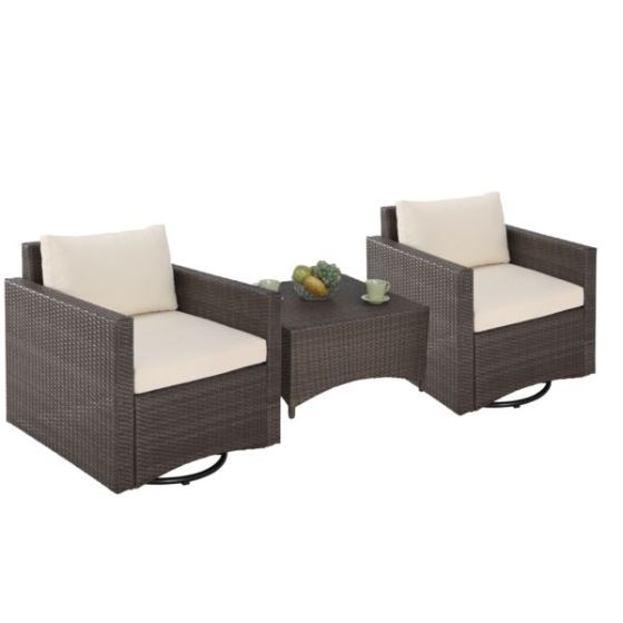 Studio Shine - 2 Swivel Chairs & Coffee Table