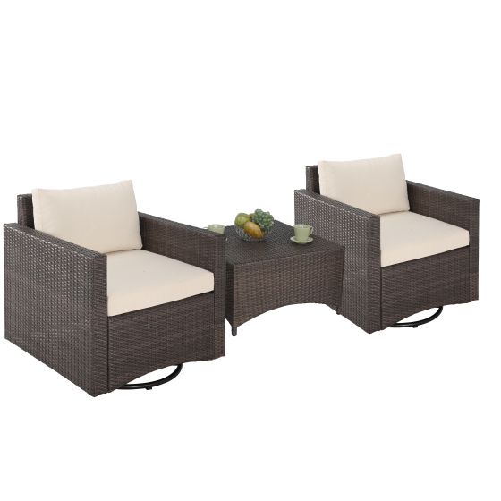 Studio Shine - 2 Swivel Chairs & Coffee Table