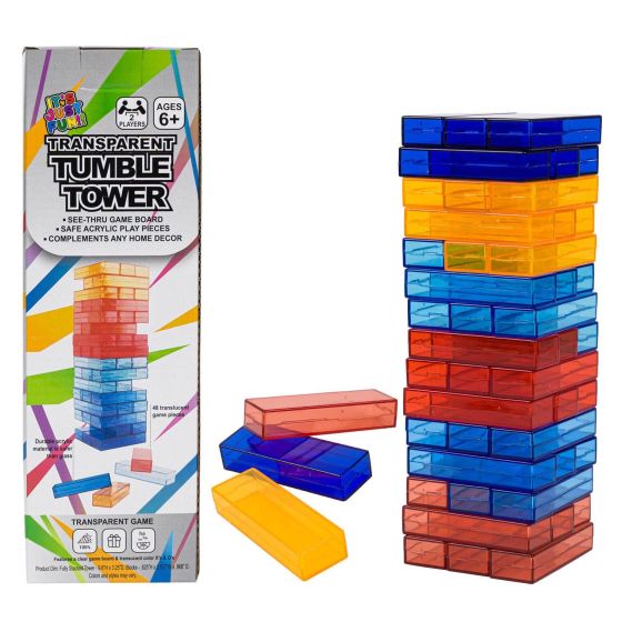 Transparent Tumbler Acrylic Tower Game