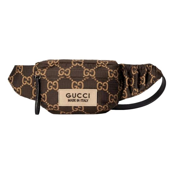 Gucci GG Ripstop Waist Bag Beige and Brown