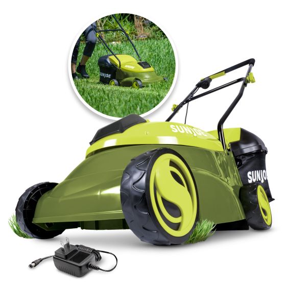 Brushless Motor Cordless Lawn Mower - Green - 14 Inch 28V 5Ah