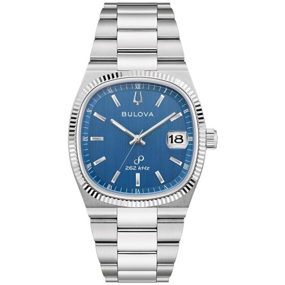 Men's Super Seville Stainless Steel Bracelet watch, Blue dial