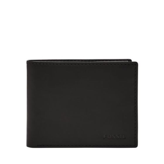 Derrick RFID Passcase Leather Wallet Black