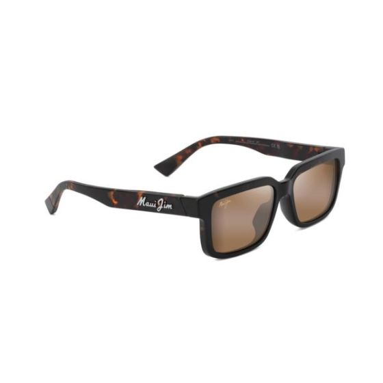 Hiapo Asian Fit Polarized Sunglasses Matte Dark Havana Frame HCL Bronze Lens