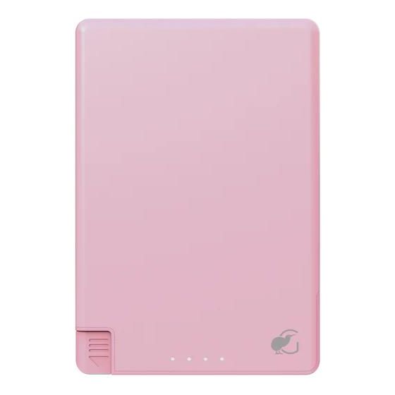 SlimCharge 5000mAh Magnetic PowerBank with Built-In Cables - Rose / USB-C