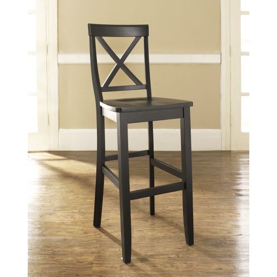 X-Back Bar Stool (Black) w/ 30