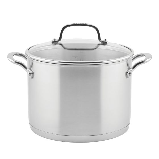 8qt Stainless Steel 3-Ply Stockpot w/ Lid