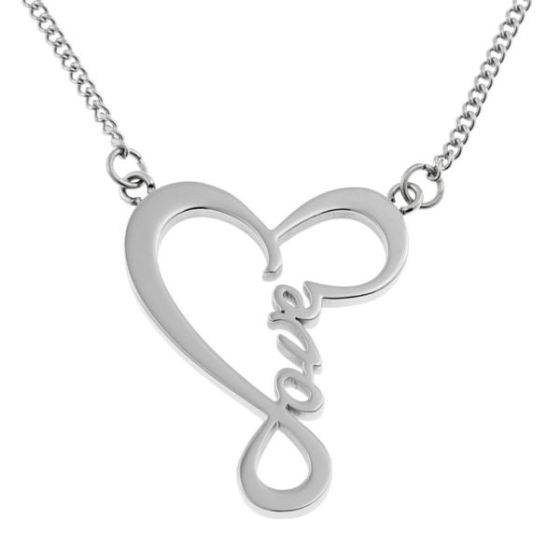 Joyful Sentiments Script Love Pendant Necklace