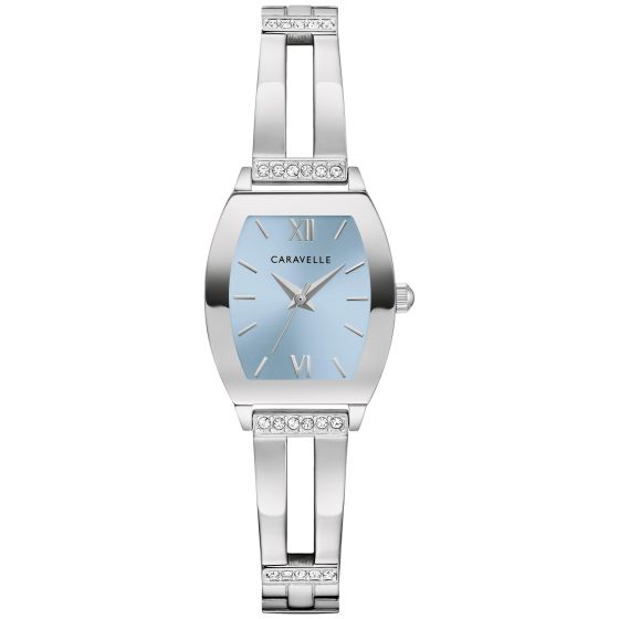 Ladies' Modern Stainless Steel Expansion watch, Light Blue dial