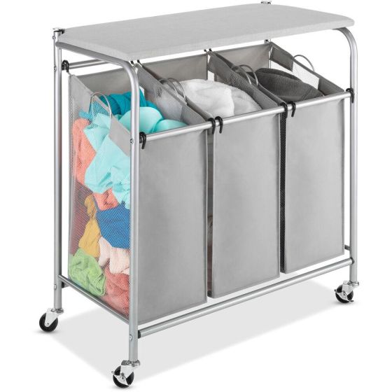 Triple Sorter Ironing and Folding Table