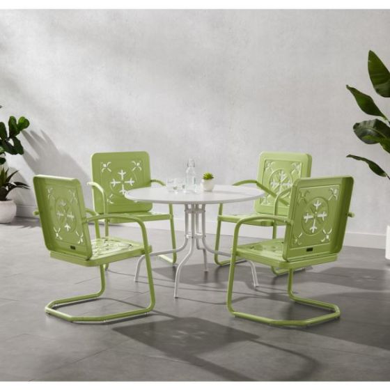 Azalea 5-Piece Round Retro Outdoor Dining Set