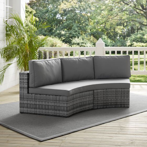 Catalina Outdoor Wicker Round Sectional Sofa