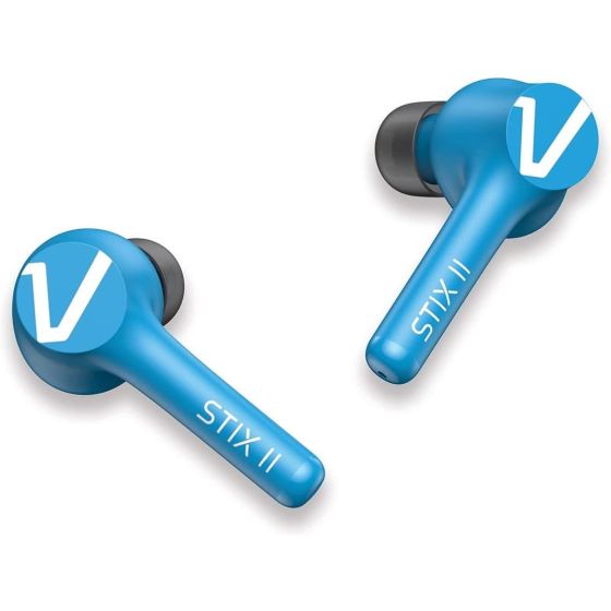 Veho Stix II True Wireless Bluetooth Earphones - Aqua Blue