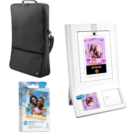 Sprocket Photobooth white + Zink 50 paper pack & Carrying case