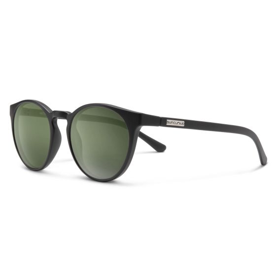 Suncloud Metric Polarized Sunglasses - Matte Black/Gray Green
