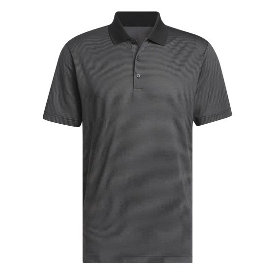 Adidas Ottoman Stripe 2024 Golf Polo - Black/Grey Six/L