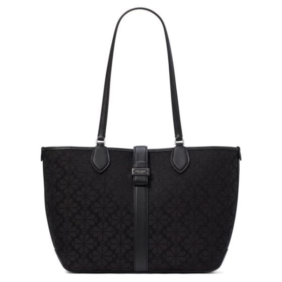Spade Flower Jacquard Medium Tote - Black Multi