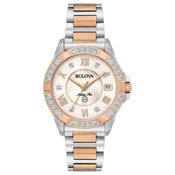 Ladies Marine Star Rose Gold & Silver-Tone Diamond Watch