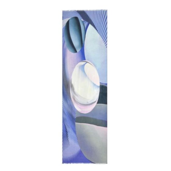 Avril Modern Geo Cotton Blend Scarf