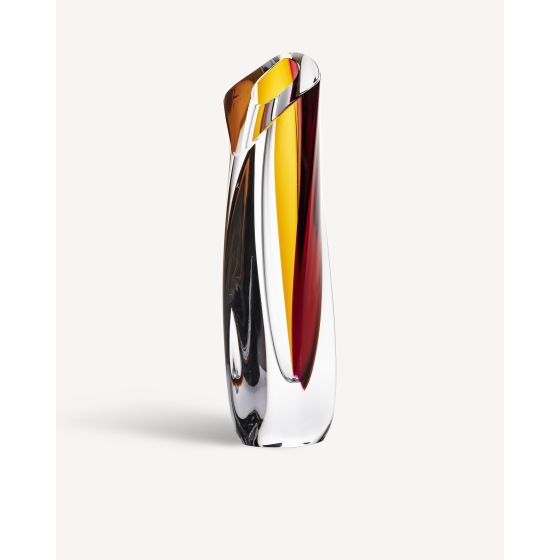 Saraband Vase magenta/red & amber