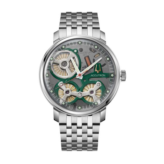 Men's Spaceview 2020 Electrostatic Stainless Steel Watch Smoke Gray Dial