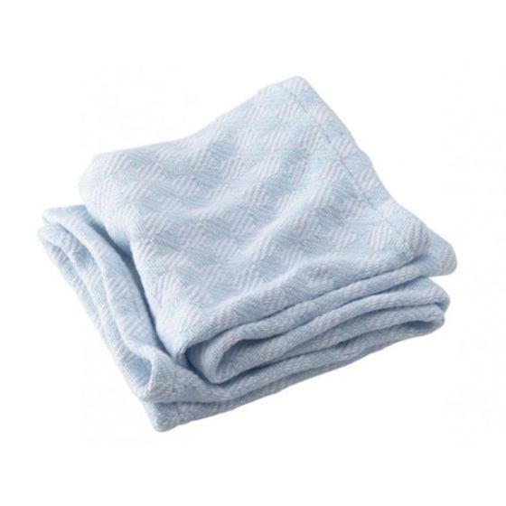 Faribault Mill Pogonia Cotton Baby Blanket - Blue