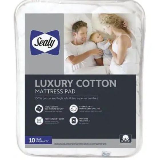 Sealy Luxury Cotton Mattress Pad - King
