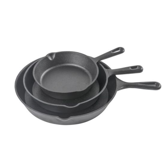 Cast Iron 3-Piece Skillet Set