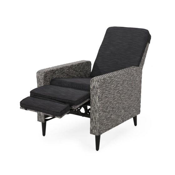 Outdoor Wicker Recliner - Gray