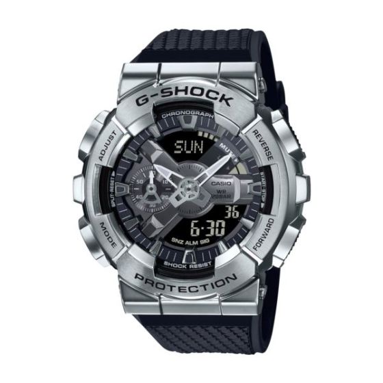 Men's G-Shock Ana-Digi Silver-Tone & Black Resin Watch
